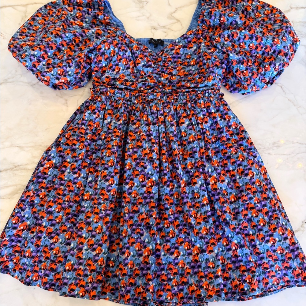 Endless Rose Puff Sleeve Floral Dress